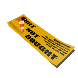 Built not Bought - Car sticker