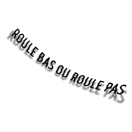 Sticker voiture rabaissée “Roule bas ou roule pas” – Diecut vinyle Made in France