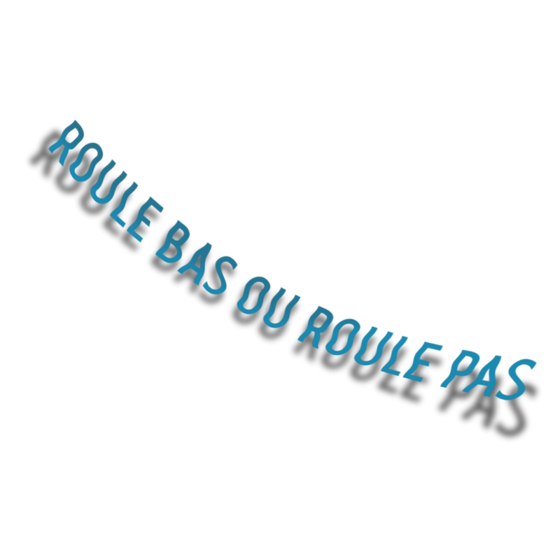 Sticker voiture rabaissée “Roule bas ou roule pas” – Diecut vinyle Made in France