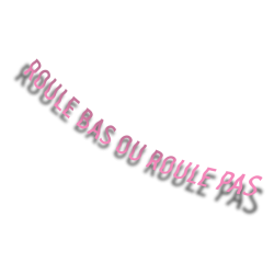 Sticker voiture rabaissée “Roule bas ou roule pas” – Diecut vinyle Made in France